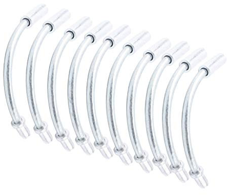 Perfeclan 10pcs Fahrrad Kabelführung Bremszug Führung Nudel 90/110°, Silbrig, 110 Grad