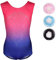 Sinoem Ragazze Ginnastica Leotards Balletto Body Costumi di Danza per Bambini da 2 a 10 Anni (7-8 Anni, Blu + Rosa - Senza Maniche)