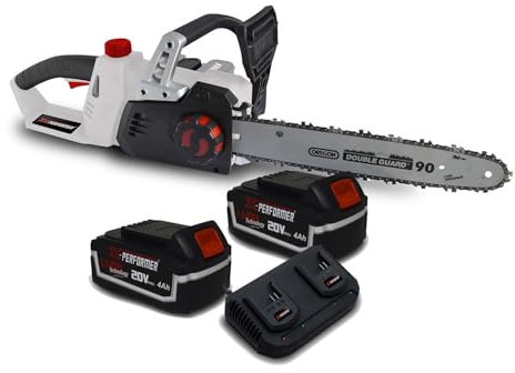 Tronçonneuse 40V (2x20V) X-Performer XPTRO40LI-2B - Double Sécurité - Graissage Auto + 2 Batteries 4Ah - Double chargeur