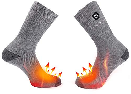 HIOD Calcetines Térmicos Recargables - Calcetines Térmicos Lavables con Batería Eléctrica 2200MAH para Hombres y Mujeres, Invierno Esquí Camping Senderismo Motocicleta Ciclismo,L
