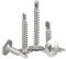 PERCTWARE Self Tapping Screws 4.2x13 mm, 50 Pcs, Stainless Steel, Wafer Head, Phillips, Self Drilling, High Hardness, Suitable for Metal, Wood, Concrete, Wall, Deck, Plastic