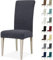 Ystyle Coprisedie con Schienale 6 Pezzi, Elasticizzato Copri Sedie Soggiorno Cucina, Universali Coprisedia Elasticizzati, Moderno Fodere per Sedie Antigraffio Gatto, Grigio