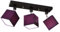 alfalux Deckenlampe Mit 3 Lampenschirmen LED Deckenleuchte Leuchte Lampe Wohnzimmerlampe Schlafzimmerlampe Holz Wohnzimmer Schlafzimmer Deckenleuchten Drehbar Schwenkbar Violett LLS319DPR