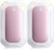 coldSky 2 Stück Handwärmer wiederaufladbar, elektrischer Handwärmer, doppelseitig, tragbar, wiederverwendbar, 12 max. Heizzeit, Taschenhandwärmer, Geschenke für Frauen, Rosa