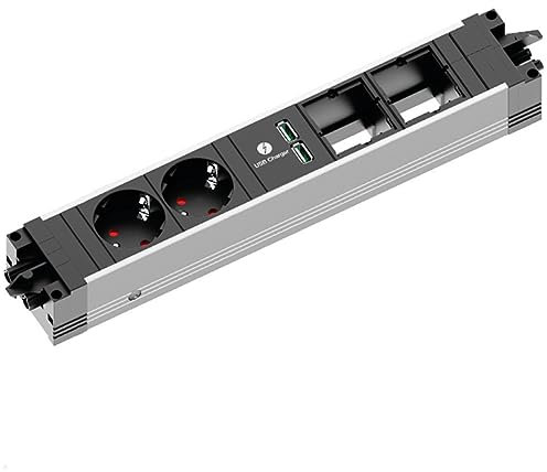 Bachmann Step ALU 2X Steckdose mit USB-Charger 2X Custom Modul