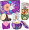 WONSEFOO 6 Stück Duftkerzen, Geschenk-Set, 100% natürliches Sojawachs, für Aromatherapie, Bad, Yoga, 18 Stunden Brenndauer pro Kerze, Muttertagsgeschenk und Valentinstag