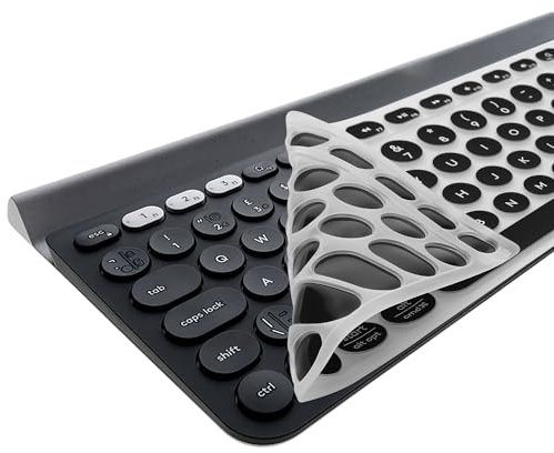 kwmobile Keyboard Cover Compatible with Logitech K780 - Keyboard Cover US English QWERTY - Black
