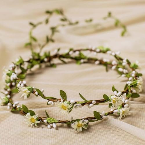 Bandeau de Cheveux Avec Couronne de Fleurs - Accessoire de Fée pour Adultes - S'adapte à Différentes Formes de Tête