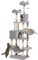 PawHut Rascador para Gatos Grande Altura 206 cm Árbol para Gatos Torre de Escalera con Plataformas Cuevas Bolas Colgantes y Hamacas Gris Claro