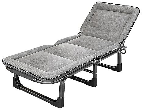 Tragbarer, faltbarer Liegestuhl für Outdoor, Camping, Strand, verstellbare Terrassen-Liege für den Innenbereich, Büro