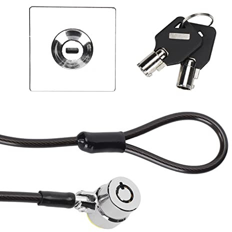 Laptop -Sperre Langlebig Antitheft -Sicherheitskabel für OS X //, Flexible Dualwellenrotation für Büro/Schlafsaal