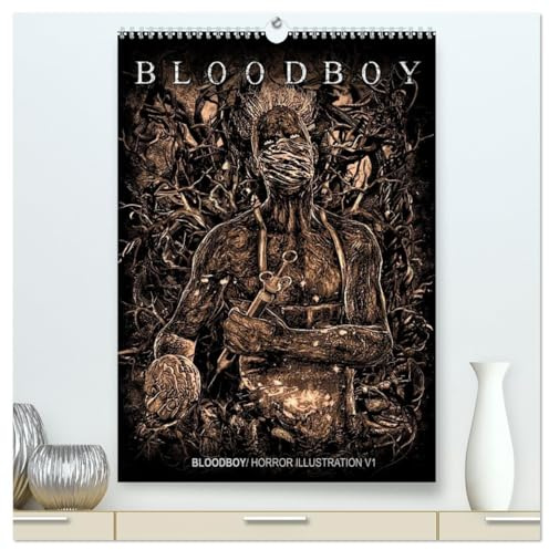 BLOODBOY/HORROR ILLUSTRATION V1 (hochwertiger Premium Wandkalender 2026 DIN A2 hoch), Kunstdruck in Hochglanz: Eine Serie von Illustrationen zum Thema Horror (CALVENDO Kunst)