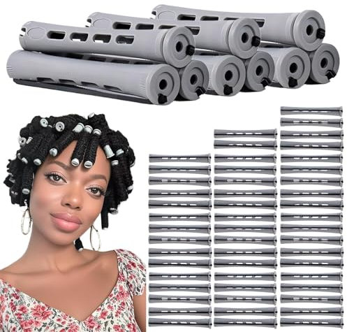 Rulos permanentes – 60 rizadores pequeños – Material de peluquería para mujer, salón o casa, herramientas manuales