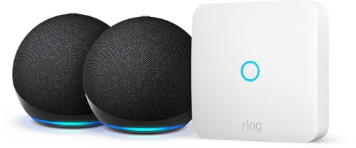Echo Dot | Anthrazit, 2er pack + Ring Intercom von Amazon | Die ideale Kombination für ein smarteres Zuhause