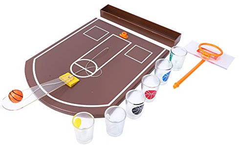 Baxnore Acryl-Tisch-Basketball-Trinkspiel, Mini-Brettspiel für Bar, Party, Unterhaltung, Spaß, sportliche Aktivität für Erwachsene, Freunde, Familientreffen, Büro, Reisen