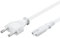 Goobay 51326 Câble d'alimentation prise EU type C vers prise double Femelle type C7, droit 1,5m, blanc