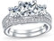 Art Deco Stil 3Ct Square Princess Cut 3 Stein Vergangenheit Gegenwart Zukunft Versprechen Cz Verlobungsring Sterling Silber
