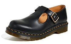 Dr. Martens Women's Polley Shoe, Black Smooth, 9 Medium UK (11 US)