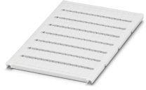 PHOENIX CONTACT UC1U-TM 5 Marker für Klemmen, 5mm Klemmenbreite, 9mm x 4 mm Schriftfeldgröße, Weiß, 10 Stück
