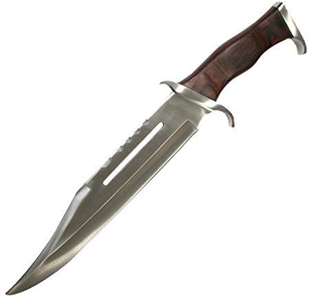 G8DS Großes Deluxe Survival Knife Rambo III mit Leder-Scheide und Gürtelhalter Gürtelmesser Überlebensmesser Outdoor