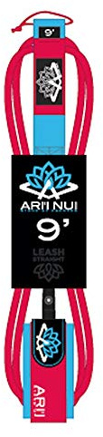 ARI'INUI Leash Droit Cheville - Ø 9 mm - Rouge et Bleu