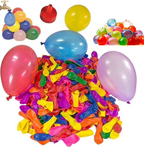 300Pcs Assorted Water Balloons Bombs with Hose Nozzle Fight Games Summer Pool Splash Fight Outdoor Garden Toys Fun Kids Party Bag Fillers | Fight Games, Summer Pool Splash Fight, Outdoor Garden Toys, Kids Party Bag Fillers