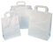 250 Papiertragetaschen Papiertüten Einkaufstüten Tragetaschen aus Papier 22+10x28cm 70g/m² weiß mit Innen Flachhenkel aus Papier - Inkl. VerpG in D