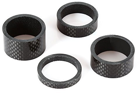 Aeromdale Rennrad Gabel Steuersatz Spacer Carbon Fahrradstange Rondelle Sports Equipment SCHWARZ