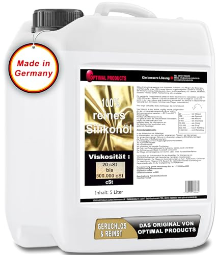 Optimal Products die bessere Lösung Silikonöl höchste Reinheit Viskosität 1000 CST / 5 Liter Kanister