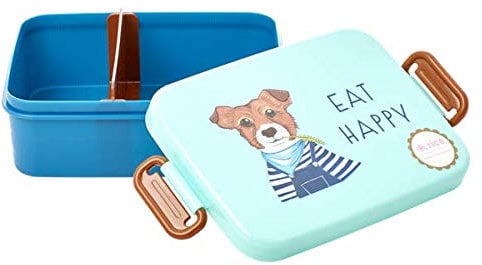 Rice, wunderschöne Lunchbox mit Abtrennung, Muster Farm Animals print green
