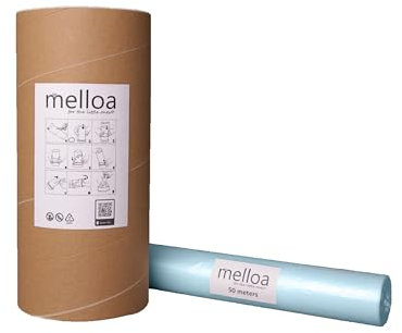 MELLOA poubelle à couches chargeur cartouche compatible avec les d'élimination des couches Tommee Tippee Sangenic Tec Twist and Click Semplee Ubbe et d'autres (Bleu, 50m + tube en papier)