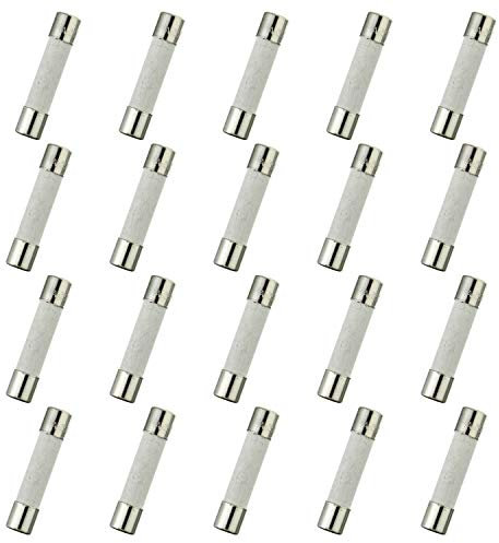 HUAREW T1AL250V 20 Stück 6x30 mm 0,24 x 1,18 Zoll keramik langsam schmelzen sicherungen 1A 250V