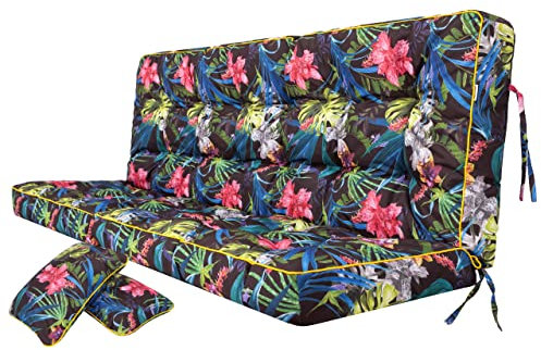 PillowPrim Kissen für Hollywoodschaukel, Gartenschaukelkissen Sitzbank mit Rückenlehne, sitzbreite 180 cm