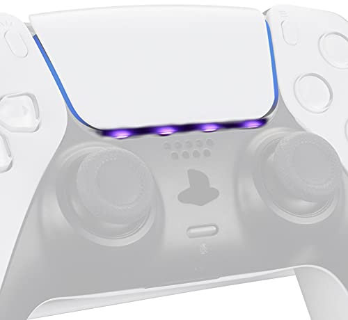eXtremeRate Autocollants pour Pavé Tactile Lightbar LED Compatible avec ps5 Manette, avec Ensemble d'Outils pour ps5 Controller, 40 pièces en 8 Couleurs