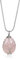 COAI Collier Acier Inoxydable Pendentif Goutte d'eau Quartz Rose Arbre de Vie Femme