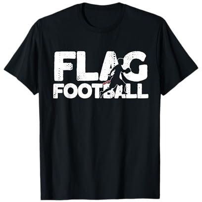 Flag Football Silhouette auf Flag Football T-Shirt