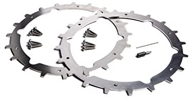 Edelstahl Spikes für Mähroboter passend für Gardena Sileno City 250 + 500 + Life aufwendig entgratet inkl. Schrauben, Bohrer und Torx