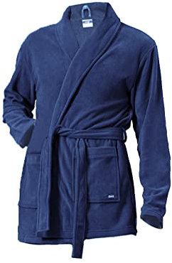 Generico IRGE Giacca da camera in pile manica lunga uomo MI1427 (L, Medium Blu)