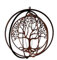 Edelrost Windspiel Spirale Lebensbaum Baum 26cm filigran Gartendeko Rost Deko Metall Hänger Fensterdekoration Balkon Terrasse Garten Geschenk