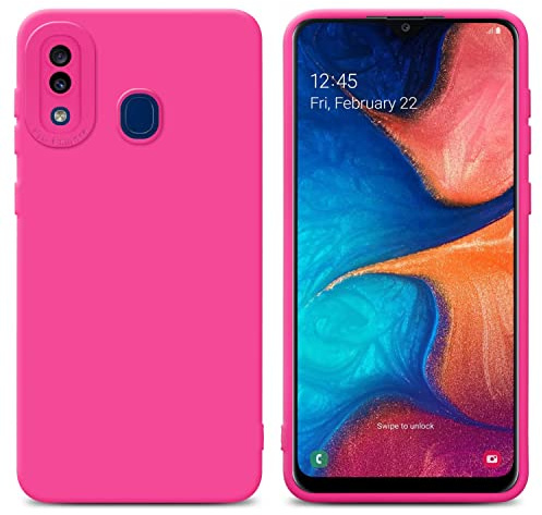 Cadorabo Hülle kompatibel mit Samsung Galaxy A20 A30 M10s Schutzhülle TPU Silikon Case Liquid Design mit Kameraschutz Slim Kratzfest Gummi mit Rundumschutz Case Hülle für Galaxy A20 A30 M10s in Pink
