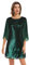 Damen Club Glitzer Kleid Vintage MidiKleid Pailletten Kleid 3/4 Ärmel Party Cocktailkleid Festlich Hochzeit Abendkleid XXL Dunkelgrün-Pailletten CL1812A22-03