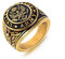 US-Militärarmeering für Männer, Adlermedaillenringe, Vintage Hawk Eagle Ring, USA Fliegender amerikanischer Weißkopfseeadlerring, Vintage-Schmuckgeschenk für Veteranen Männer Jungen (17.3, Gold)