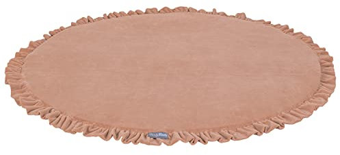 KiddyMoon Spielmatte Ø 105Cm Für Kinder Aus Schaumstoff Montessori Weiche Kindermatte Babymatte Baby Spieldecke Krabbelmatte Schaumstoffmatte Spielzeug Teppich, Hergestellt In EU, Wüstenrosa