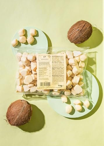 KoRo - Kokoskugeln in weißer Schokolade 1 kg - Cremige Kokosfüllung - Knackige weiße Schokolade - Süßer Snack, auch toll als Geschenk