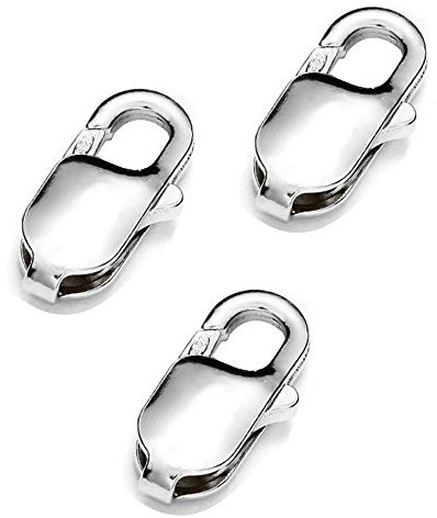 My-Bead Karabinerverschlüsse 925 Silber 16mm (20mm) große Kettenverschlüsse für Ketten Armbänder Colliers Ersatz & Reparatur Karabiner DIY (3 Stück)