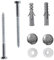 BAAB FASTENER Chrome Cap Toilet Bidet Anchor Bolts Set Toilet Pan Floor Fixing Kit Repair Fixings Fitting Screws M6x80mm