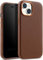 StilGut Cover kompatibel mit iPhone 15 Hülle aus Leder - iPhone 15 Case aus Leder Kompatibel mit MagSafe mit Tasten & Kameraeinfassung aus Metall, Ledercase - Cognac, APIP15SCSTVTBN