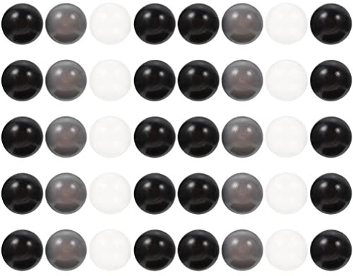 PRETYZOOM 100pcs Colorful Ball Pit Balls for Kids, 5.5cm Black White Dark Grey Pit Balls Small Plastic Toy Ocean Playhouse Pool Ball Accessories Toys