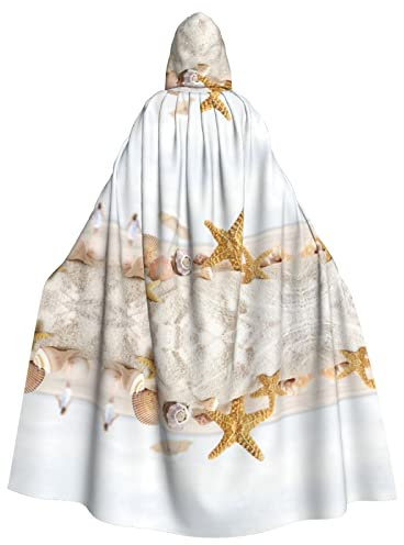 RFSHOP Beautiful White Swans on The Lake printed Unisex Adults Long Hooded Cloak Cape for Halloween carnival Cosplay Costumes,w