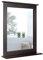 COSTWAY Miroir Mural Salle de Bain Rectangulaire avec Tablette de Rangement,Cadre Imperméable en Bois,Installation Facile,Apparence Elégante 57 x 12 x 68CM (Marron)